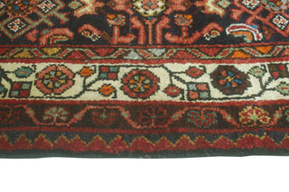 Fine Vintage Distressed Gala Charcoal/Ivory Runner, 3'8 x 16'5