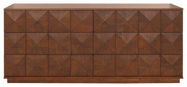 Safavieh Couture Patty 6 Drawer Dresser, Walnut