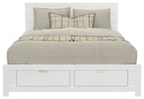 Carmel Storage Bed, Cappuccino, White, King