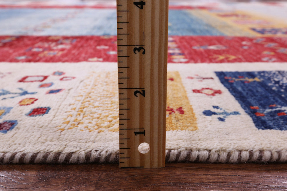 5' 5" X 7' 9" Tribal Persian Gabbeh Handmade Wool Rug Q9760