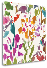 "Pink Garden Square III White" By Wild Apple Portfolio, Gallery Wrap Canvas