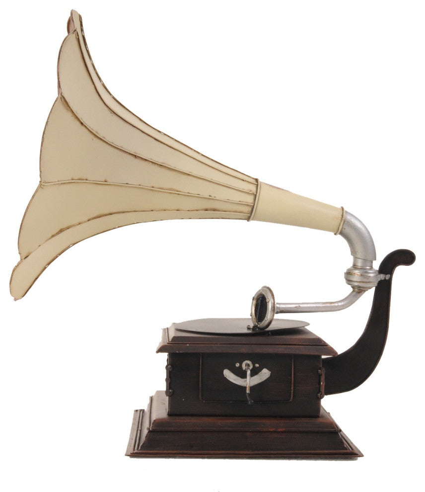 c1911 HMV Gramophone Built to Scale Model Sculpture