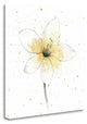 "Gilded Graphite Floral II" By Avery Tillmon, Giclee on Gallery Wrap Canvas
