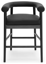 Spara Vegan Leather Counter Stool, Black