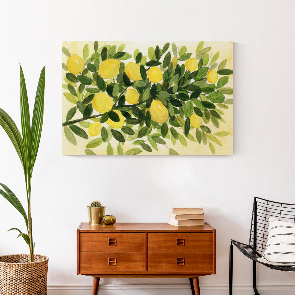 Painted Lemons 36x24 Canvas Wall Art