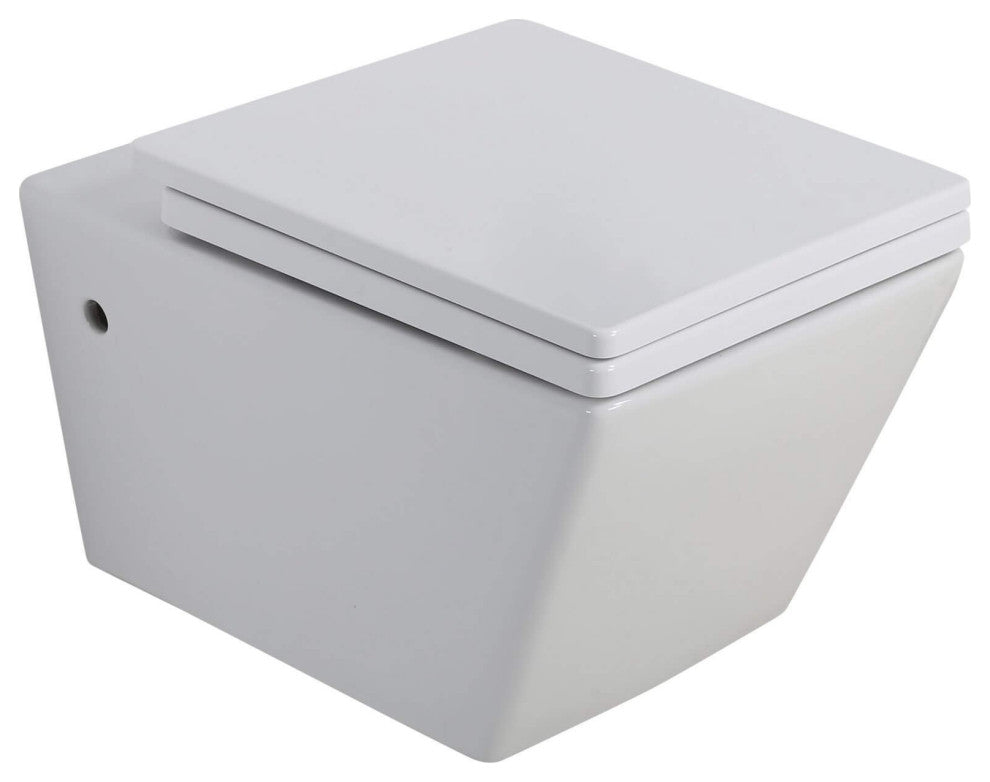 In-Wall Toilet Set, 2"x6" Carrier and Tank, White Round Actuators