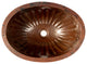 19" oval fine pumpkin copper sink