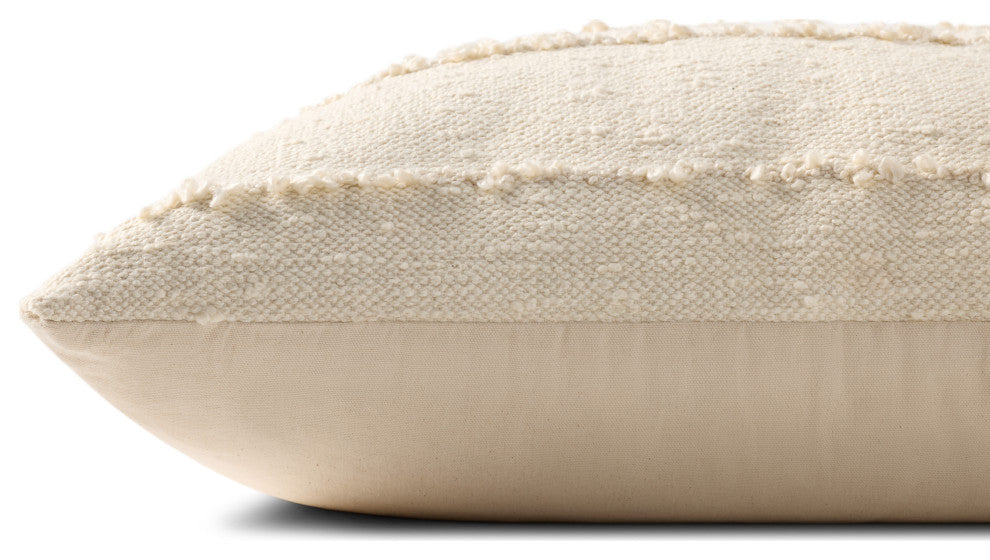 Loloi PLL0191 Ivory 26'' x 26'' Cover WithDown