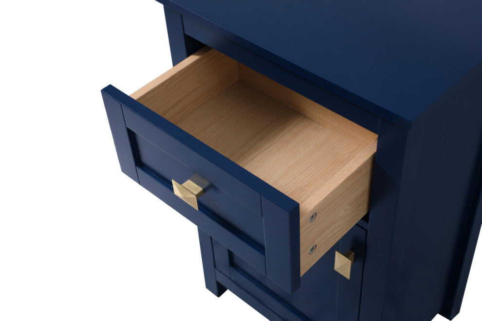 18" Wide Bathroom Storage Freedstanding Cabinet, Blue