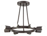Crystorama 9043-CZ, 8-Light Ceiling Mount, Charcoal Bronze