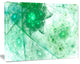 Clear Green Rotating Polyhedron, Oversized Abstract Canvas Wall Art, 60x40