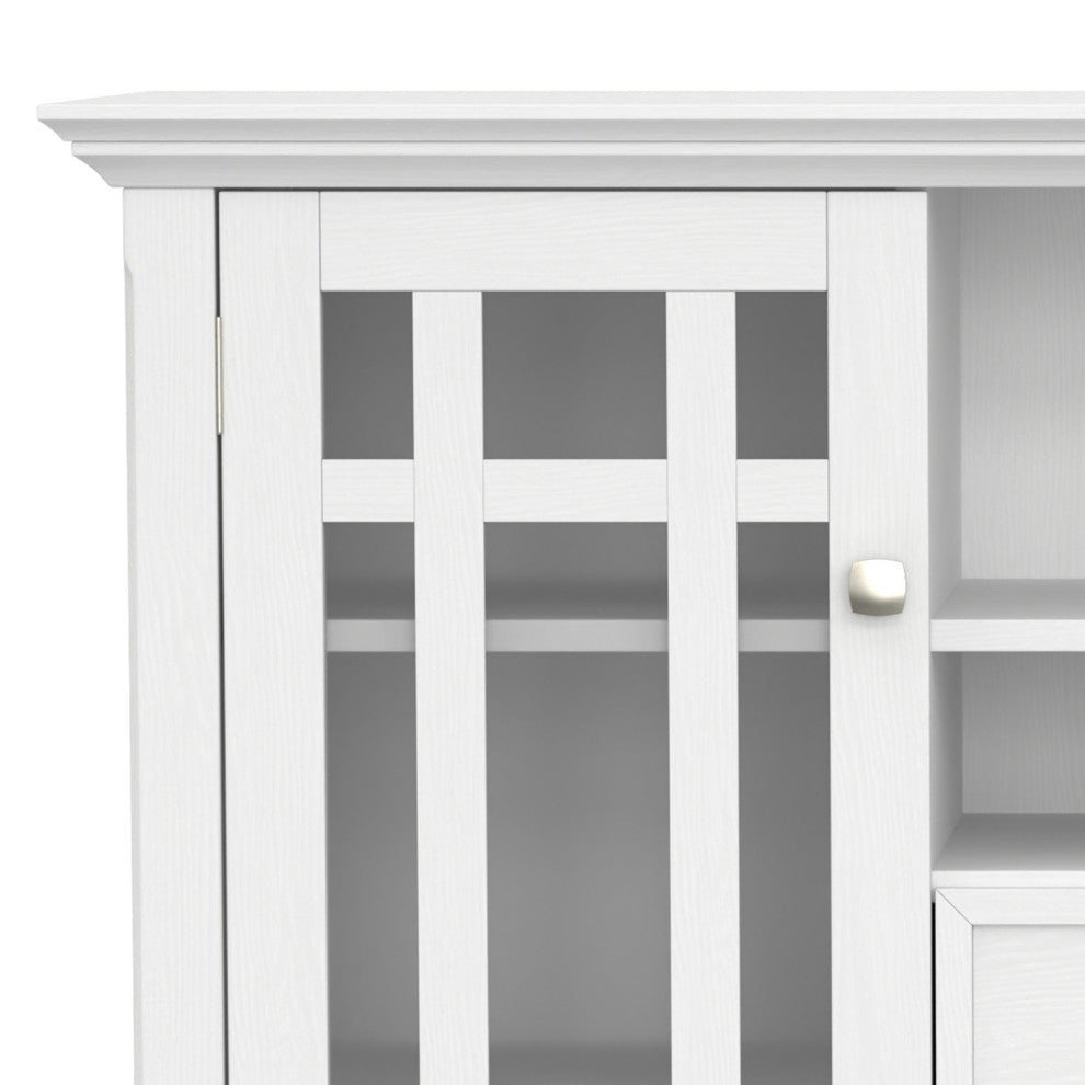 Bedford Solid Wood Tall TV Media Stand For TVs up to 60", White