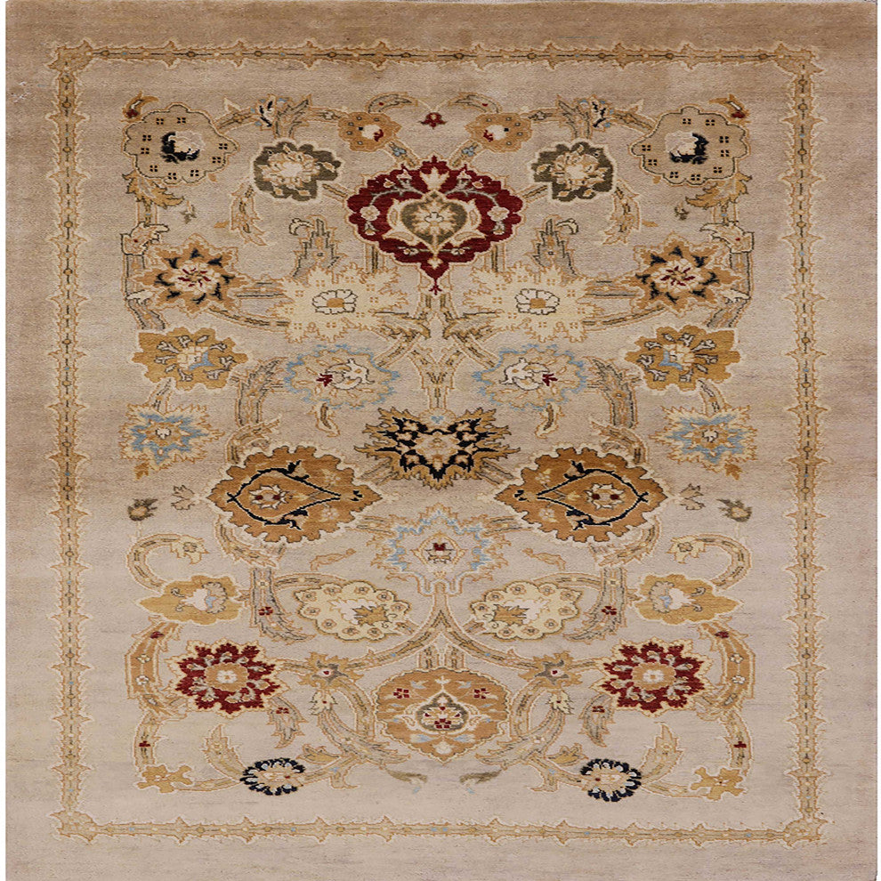 Ahgly Company Indoor Square Mid-Century Modern Area Rugs, 8' Square