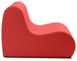 Midtown Foam Classroom Chair, Medium Size - Premium Vinyl  - Red