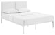 Modway Della King Vinyl Bed, White White