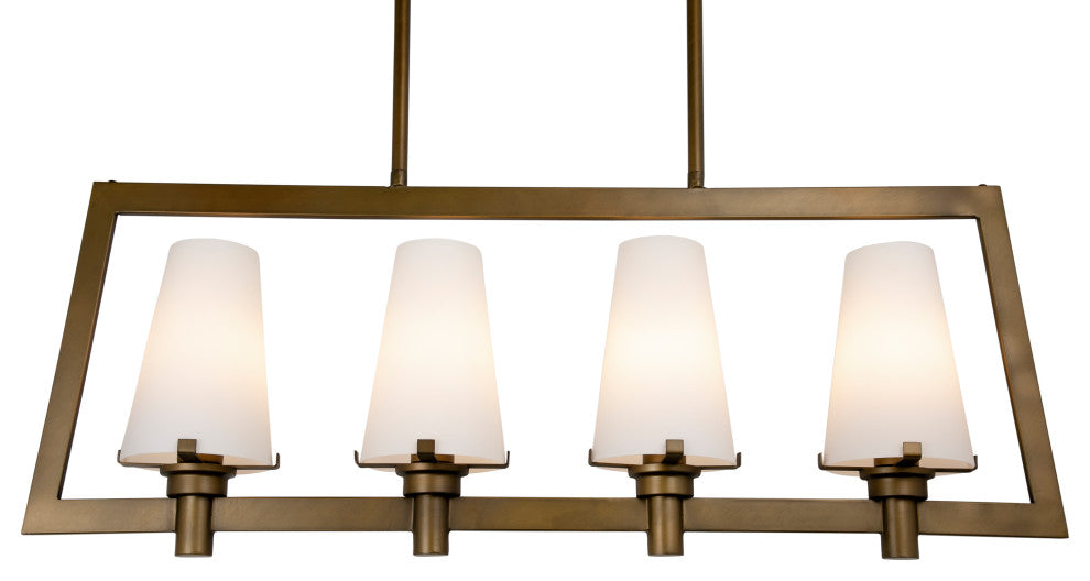 Hyde Park 4-Light Island, Vintage Gold