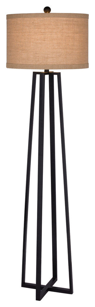 Fangio Lighting's 62" Black Molded Metal Floor Lamp