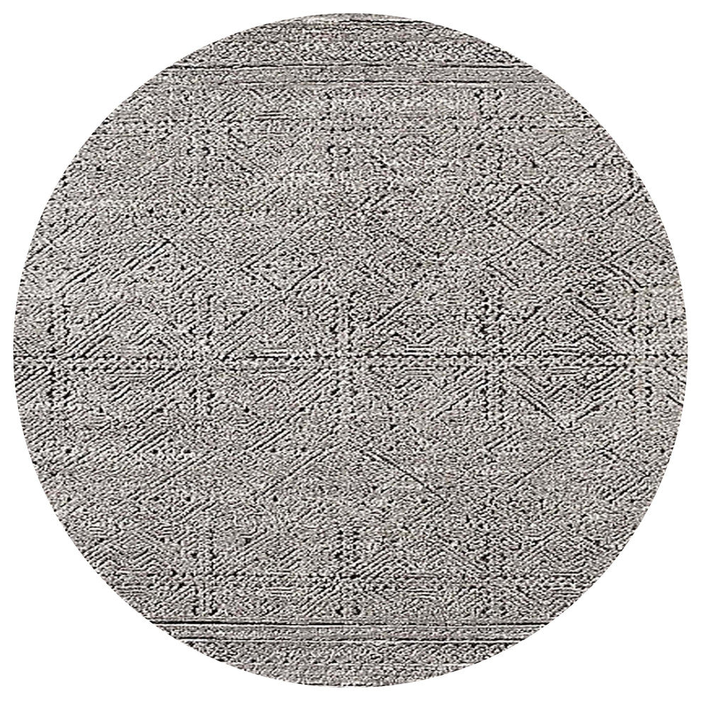 Ahgly Company Indoor Round Mid-Century Modern Area Rugs, 4' Round