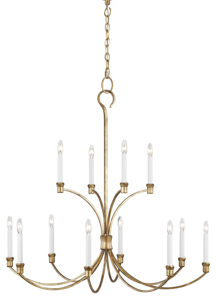 Westerly Large Chandelier, Antique Gild