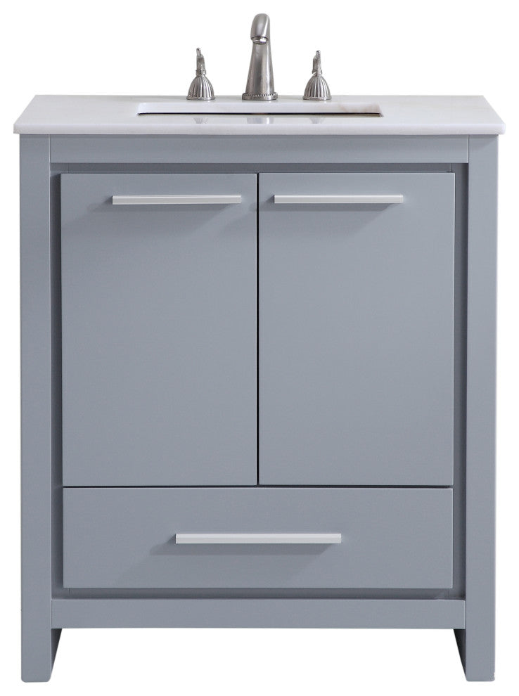 Filipo 30" Single Bathroom Vanity Set, Gray