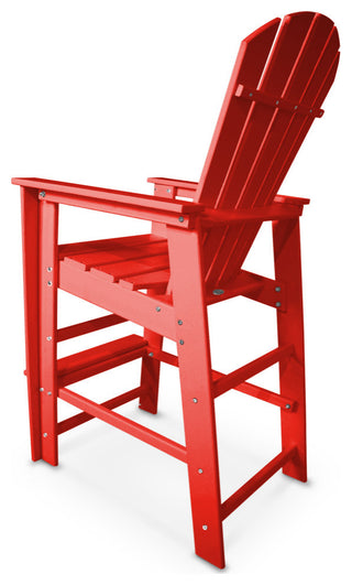 Polywood South Beach Bar Chair, Sunset Red