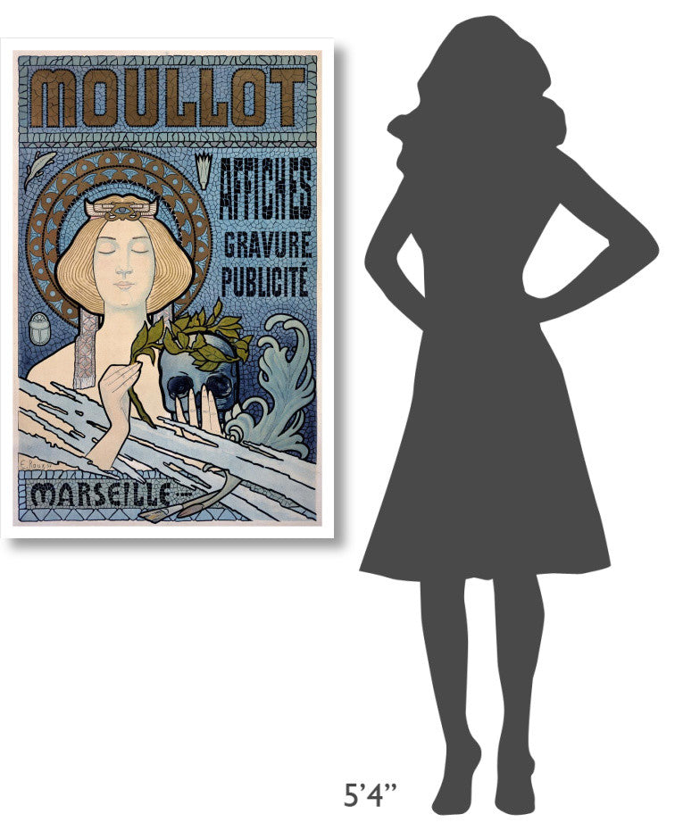 "Moullot" Digital Paper Print by E. Roux, 28"x42"