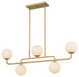 Regis 5-Light Linear Chandelier, Brushed Gold