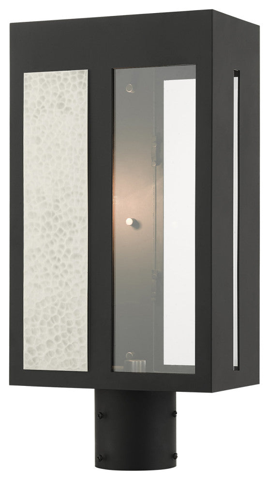 Black Contemporary, Nautical, Sophisticated Outdoor Post Top Lantern