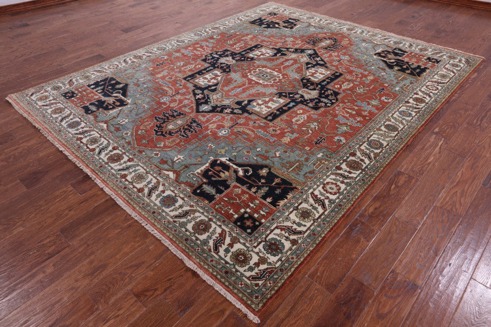 Hand Knotted Persian Fine Serapi Wool Rug 8' 0" X 10' 0" - Q16032