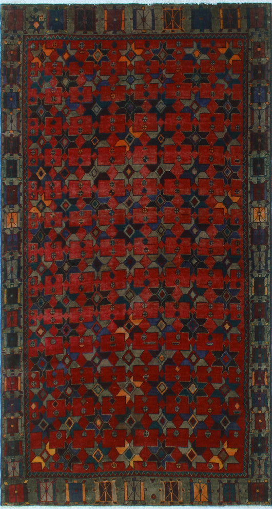 Fine Vintage Distressed Dulce Red Rug
