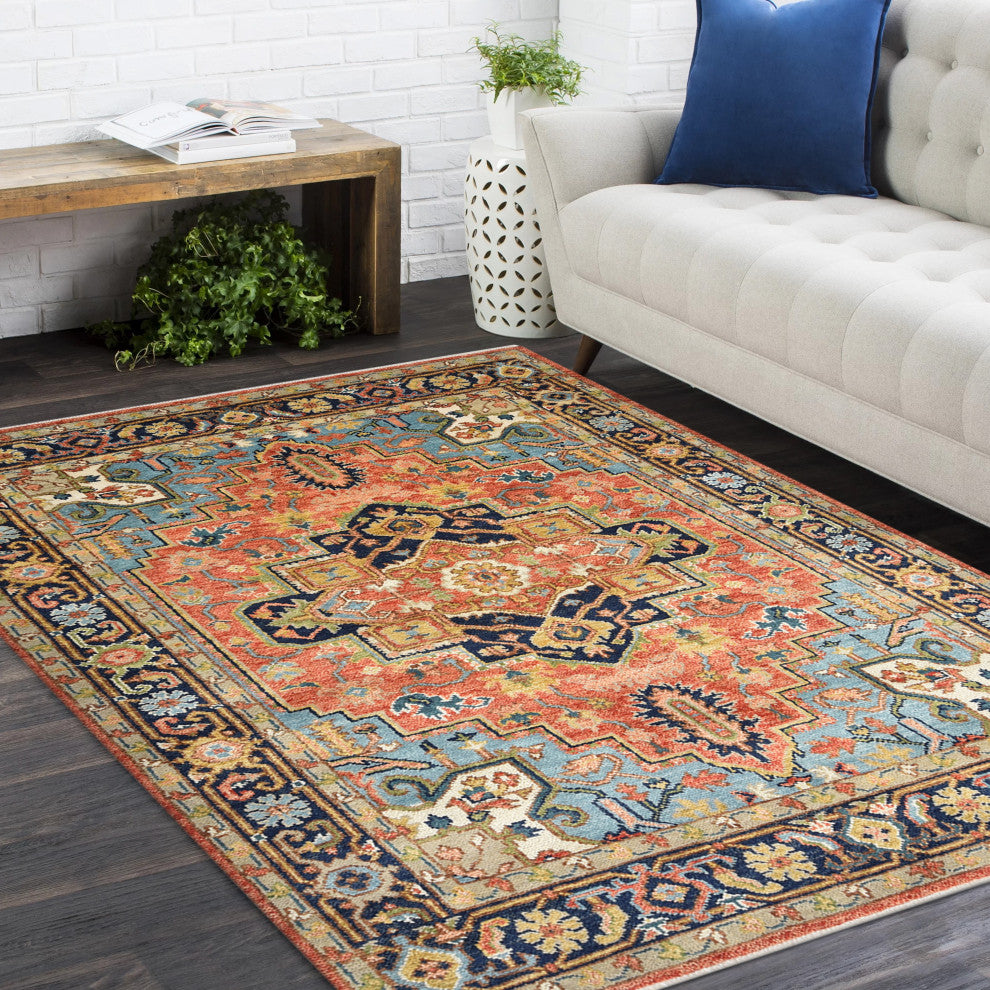 Miranda Handmade Area Rug, Red, 9x12'