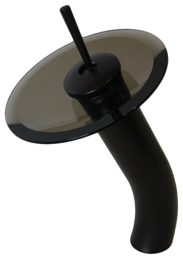 Novatto GF-001ORB-T Vessel Tea Colored Glass Faucet, Oil Rubbed Bronze