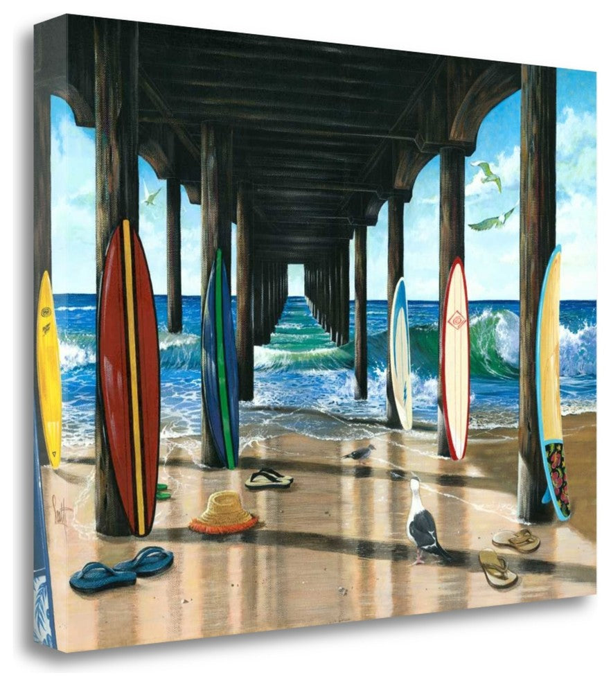 "Pier Group" By Scott Westmoreland, Giclee Print on Gallery Wrap Canvas