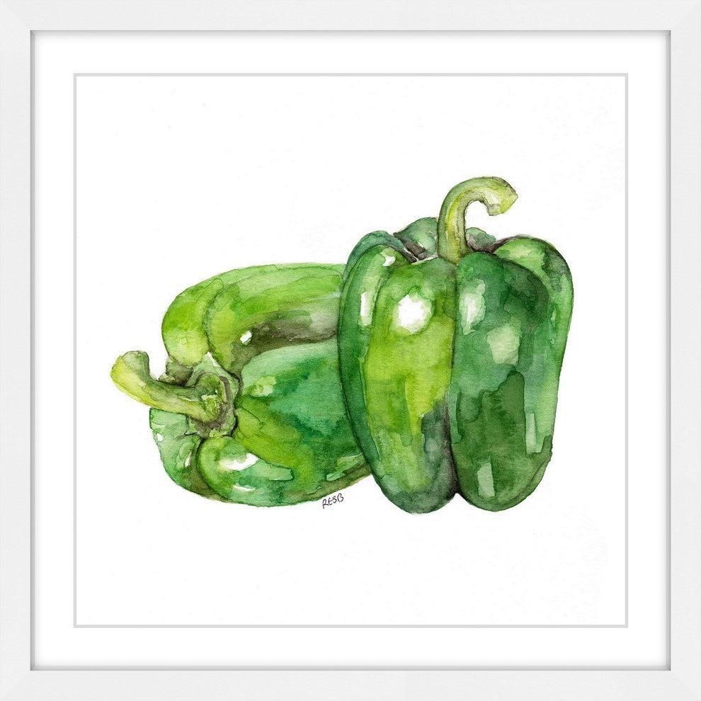 "Bell Peppers" Framed Print by Rachel Byler