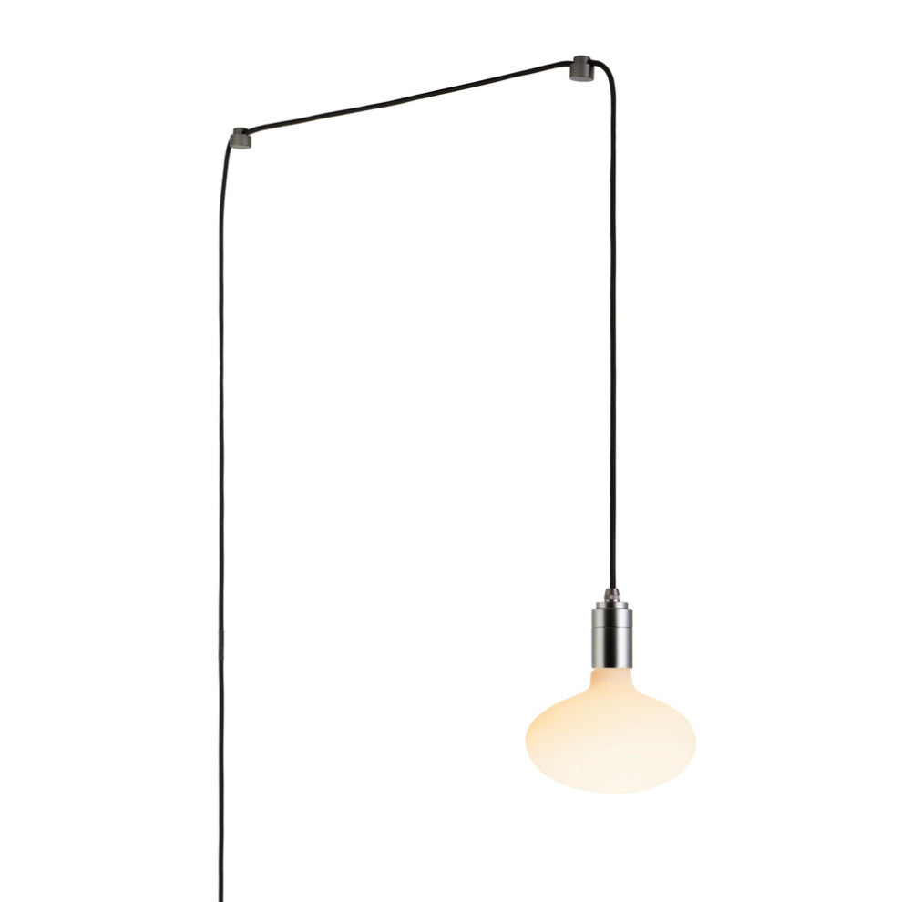 Graphite plug-in pendant with Oval US