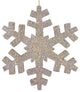 Vickerman L134611 18" Champagne Glitter Snowflake Christmas Ornament