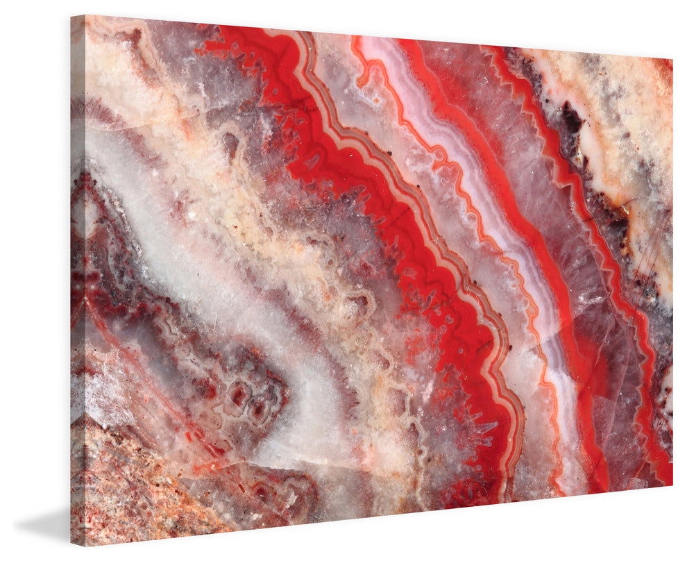 "Red Rhodochrosite" Painting Print on Canvas
