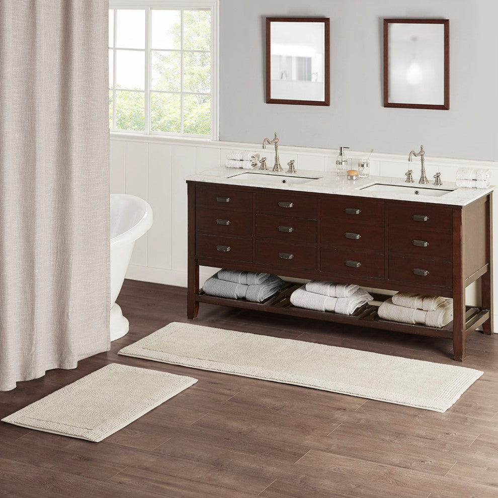 Madison Park Signature Splendor 100% Cotton Tufted 3000 GSM Reversible Bath Rug