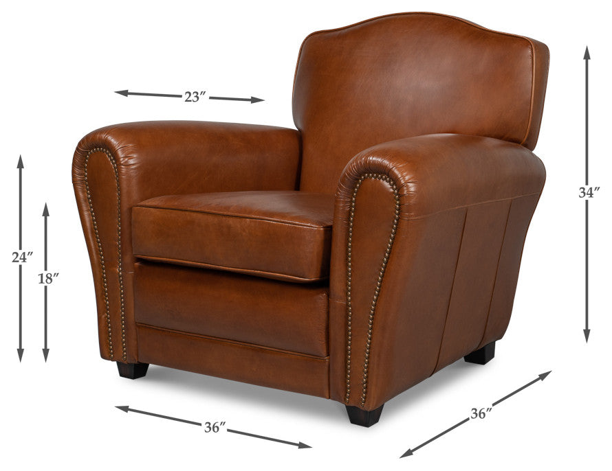 French Art Deco Style Club Chair