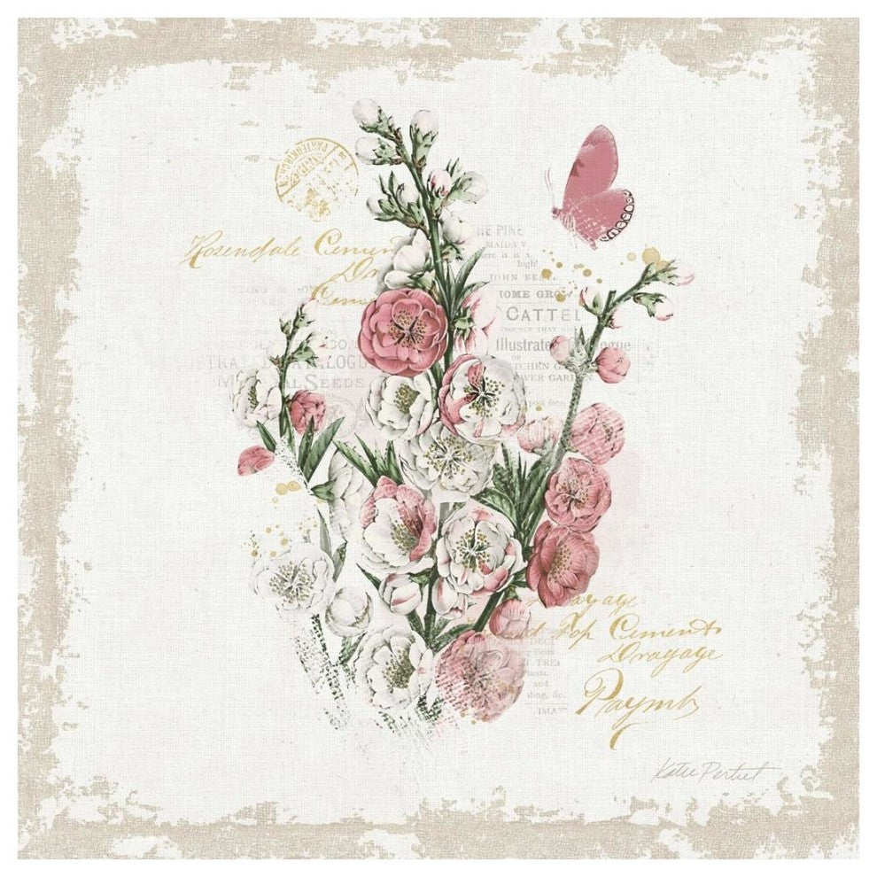 "French Romance III Distressed" Digital Paper Print by Katie Pertiet, 26"x26"