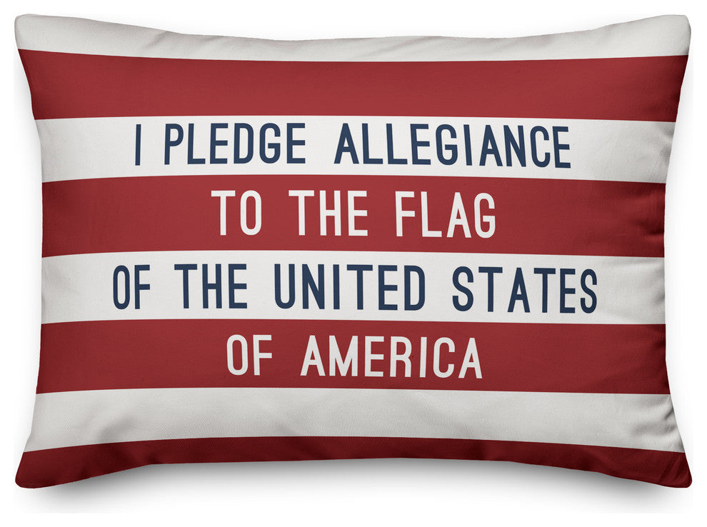 Pledge of Allegiance 14x20 Lumbar Throw Pillow