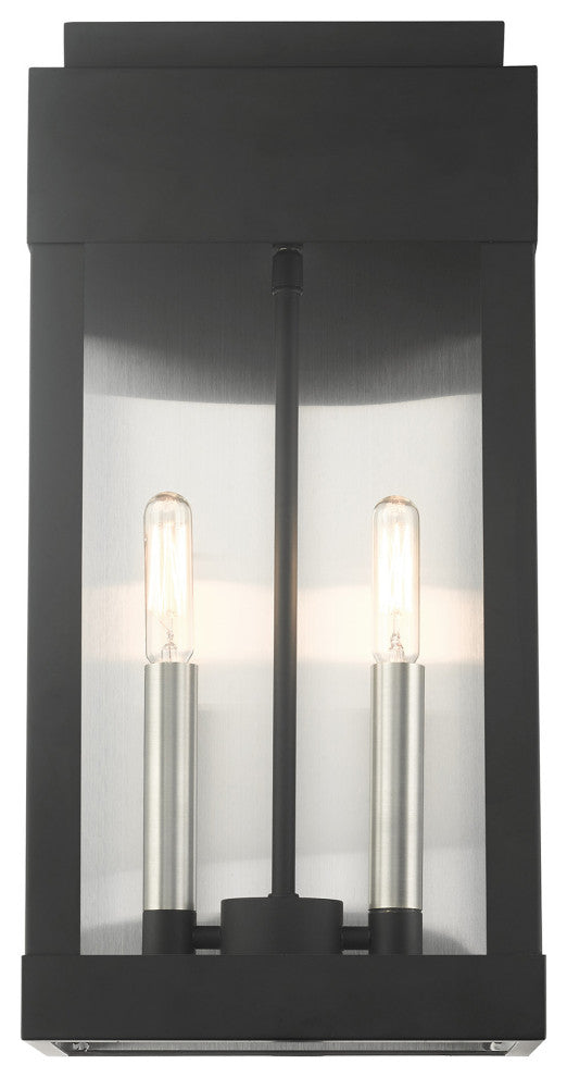 Black Transtional,  Modern Classic, Outdoor Wall Lantern
