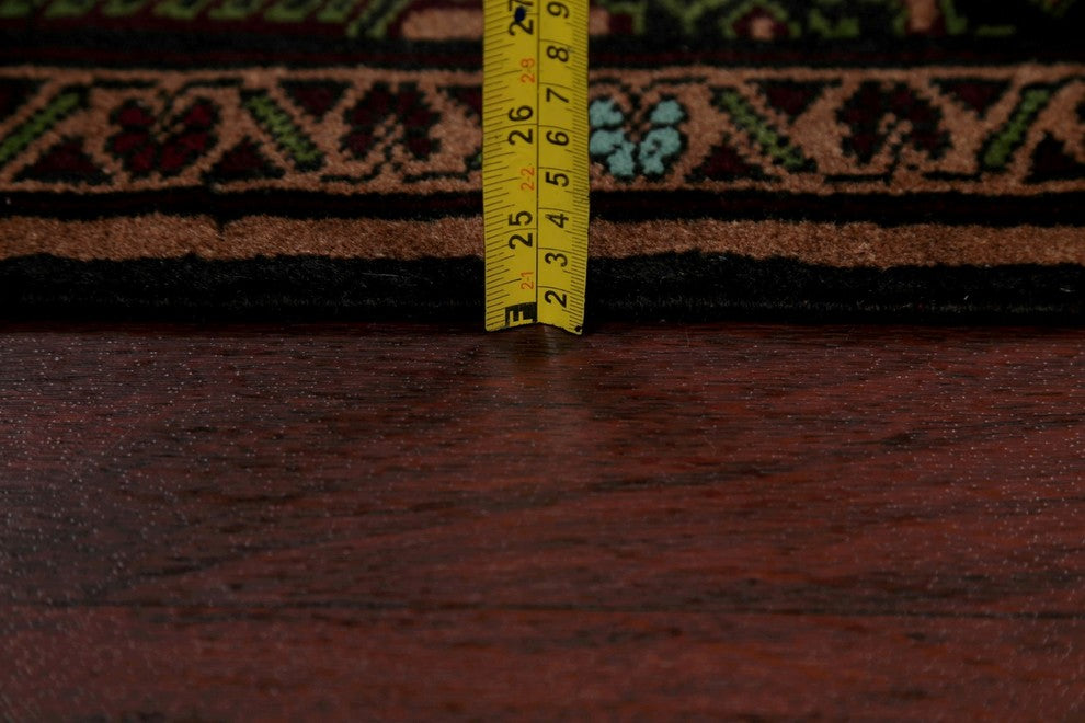 Balouch Persian Handmade Geometric Pictorial Oriental Area Rug, Brown, 3'x4'