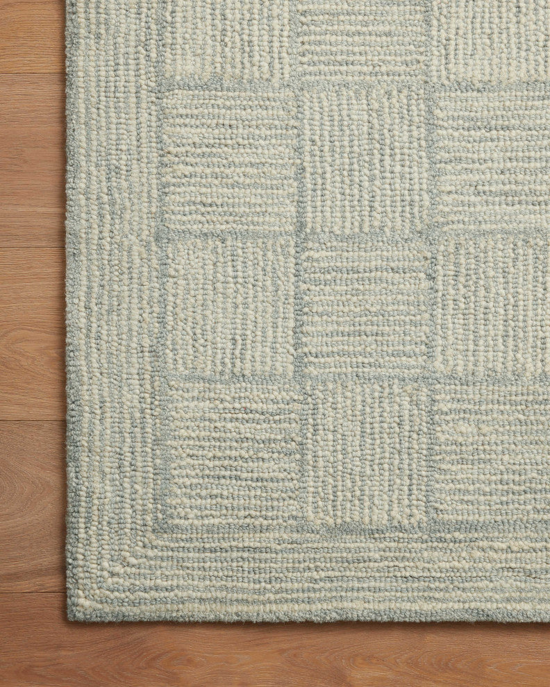 Chris Loves Julia x Loloi Francis Silver / Sky 7'-9" x 9'-9" Area Rug
