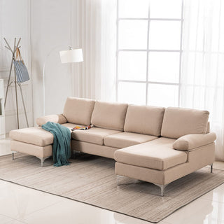 U-Shape Sectional Sofa, Modern Design Sectional Couch