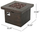 GDF Studio 4-Piece Livingston Outdoor Fire Pit Chat Set, Brown