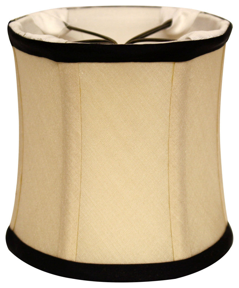 6" Inherent Set of 6 Corset Drum Chandelier Pongee Silk Lampshades