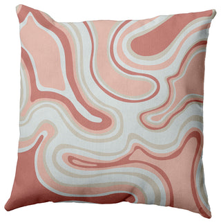 Agate Decorative Indoor/Outdoor Pillow, Rusty Mauve, 18"x18"