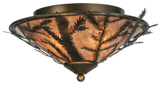 20 Wide Pine Branch Flushmount