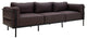 Modern Contemporary Living Room Leather Sofa Dark Brown